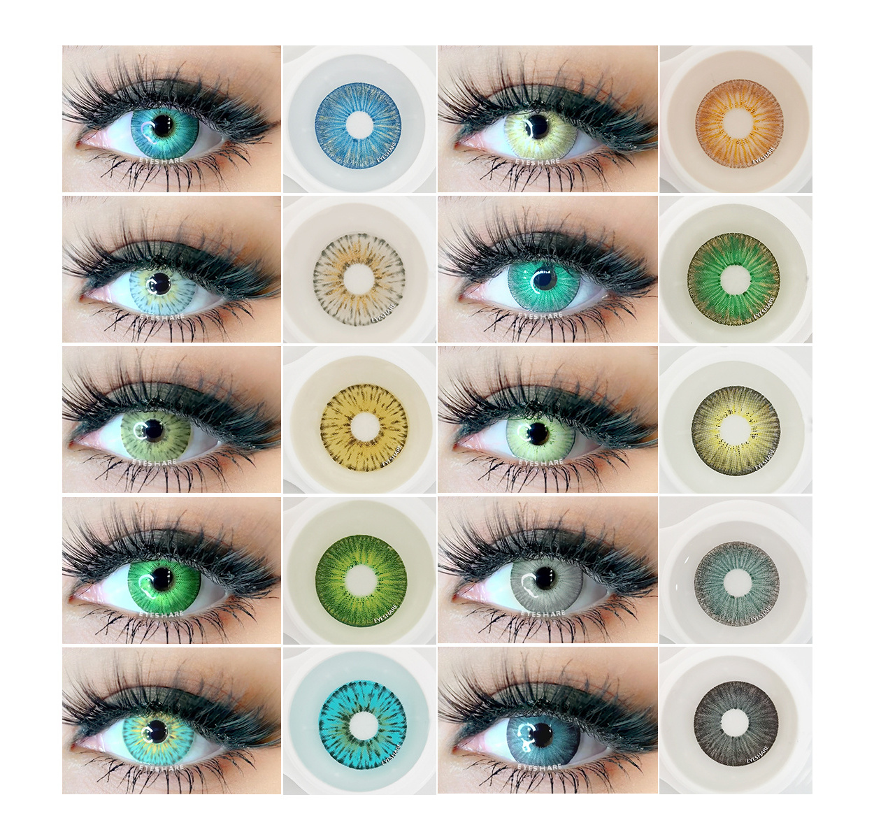 EYESHARE 1 Pair NEW Fashion Lenses New York Color Soft Big Eye Cosplay Contact Lenses for Eyes acuvue oasys trendrehab lens