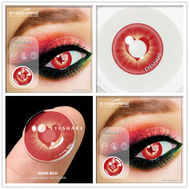 EYESHARE Colored Lenses for Eye  Multicolored Lenses Anime Cosplay Sharingan Eyes Cosmetics White GrayTone Lens Contact Lenses