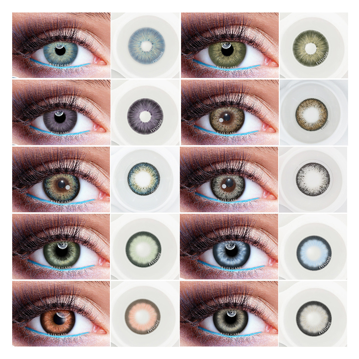 EYESHARE Factory Colored Lenses Contacts Wholesale Eye Makeup Color Contact Lenses Yearly Cosmetics Contacted Lens Eyes Lens