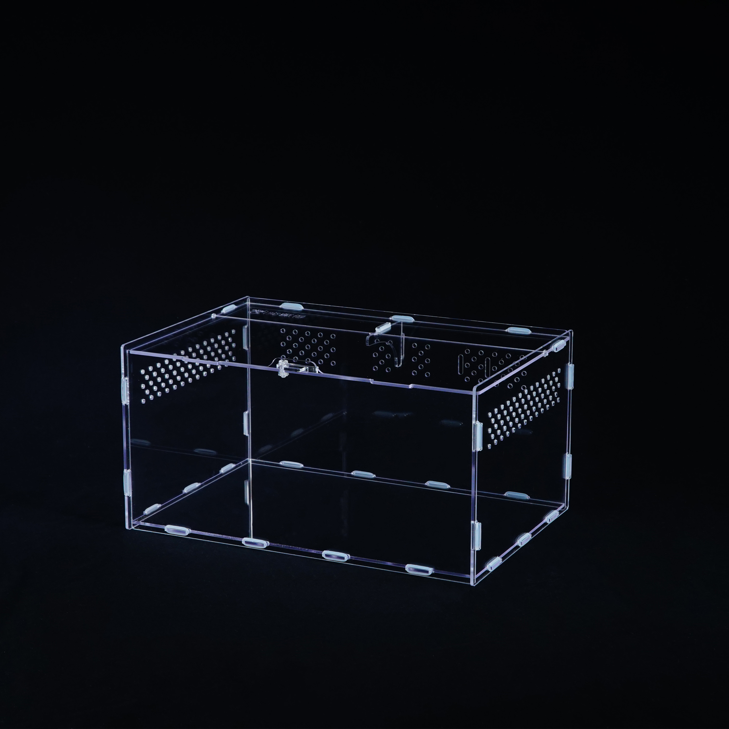 Custom Clear Vision Econ-Friendly Acrylic Reptile Terrarium Enclosure Box Cage Breeding Rack Tank With Switches And Magnets