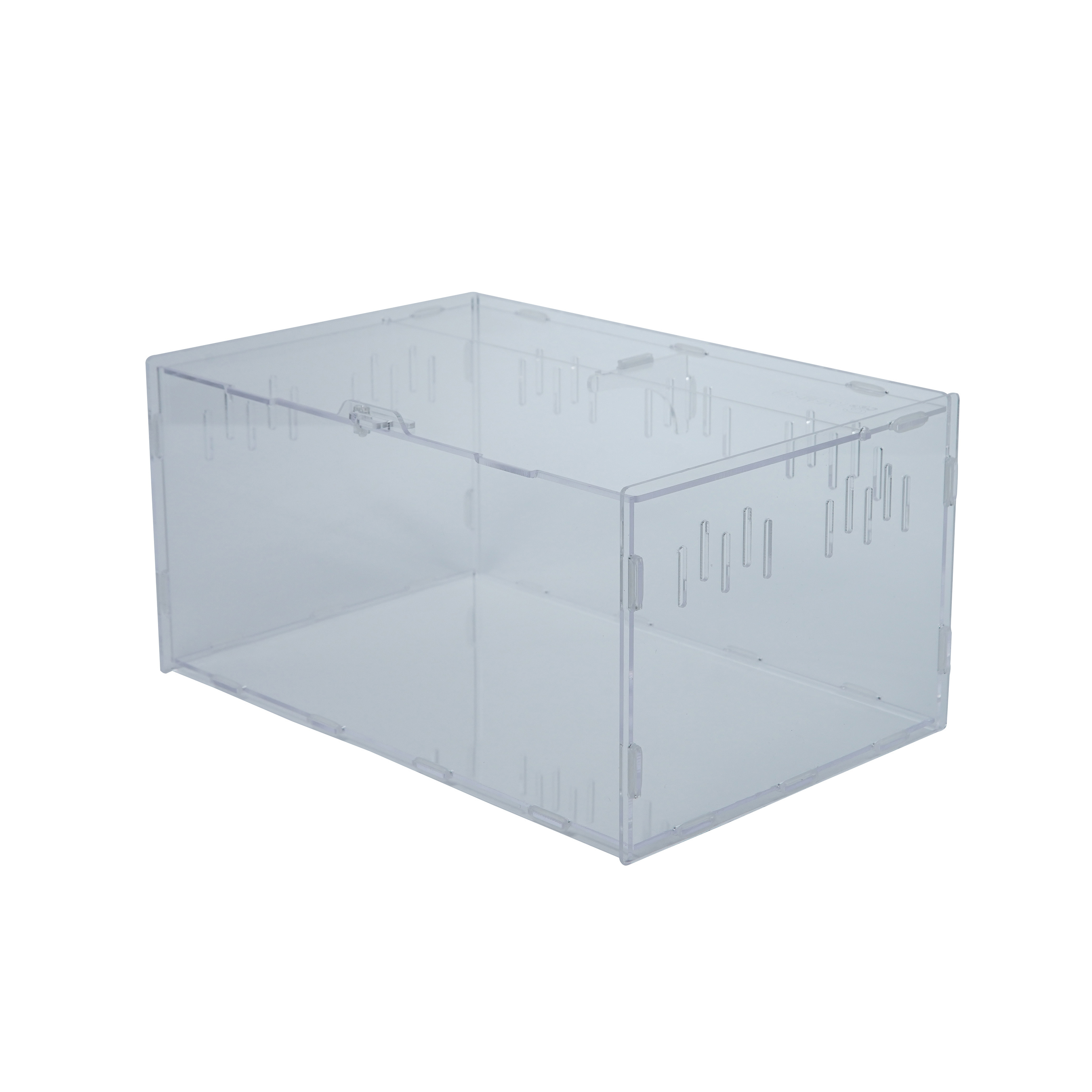 Custom Clear Vision Econ-Friendly Acrylic Reptile Terrarium Enclosure Box Cage Breeding Rack Tank With Switches And Magnets