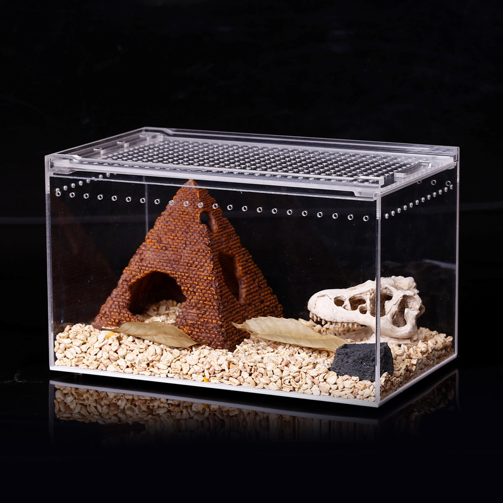 Acceptable Oem stackable acrylic Reptile Enclosures Chameleon Cage Bearded Dragon Terrarium Reptile