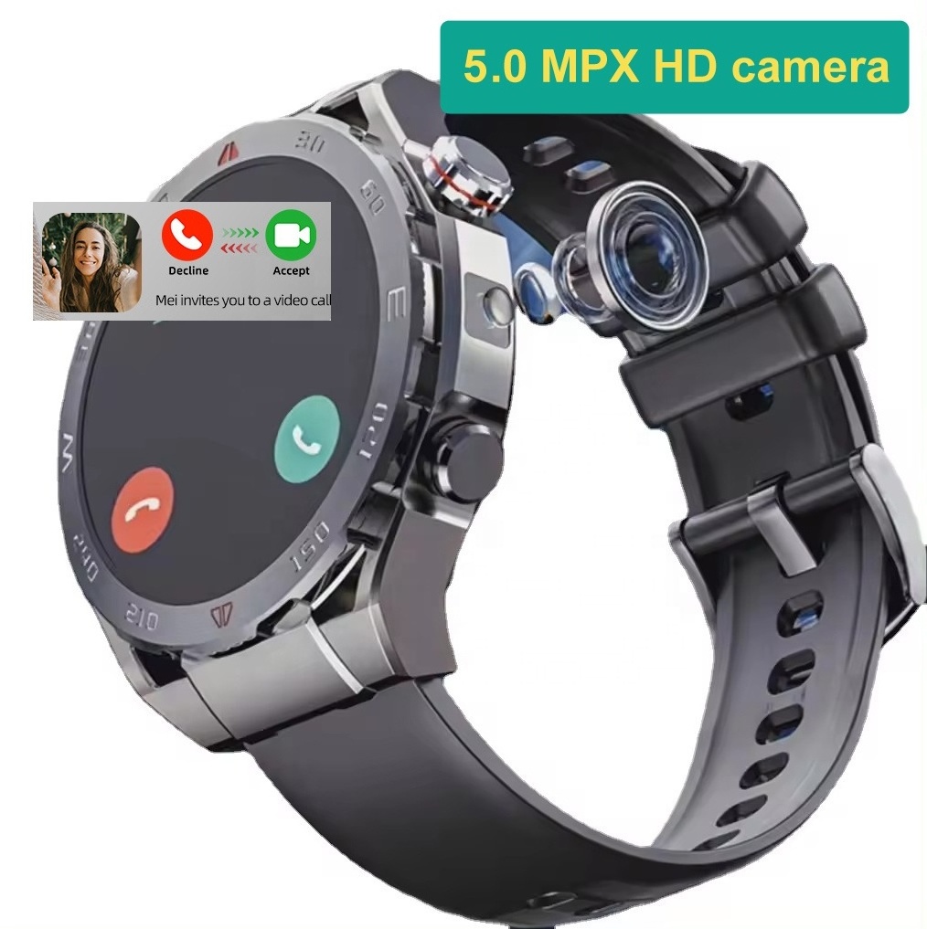 Ready to ship new trending 2024 smartwatch round amoled screen full touch wifi and sim card 4G GPS location tracking smart watch