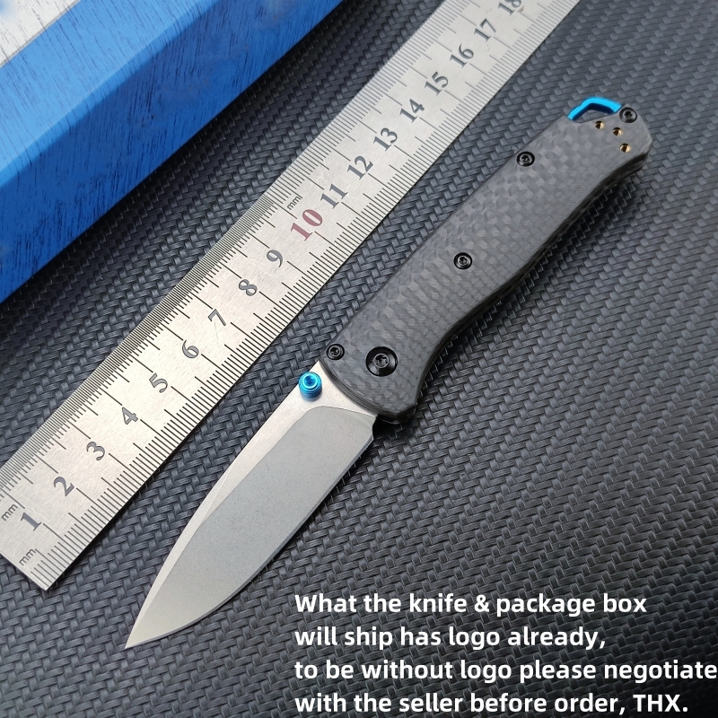 Mini 533-3 Carbon Fiber Handle Folding Knife Camping Self Defense EDC Tactical Pocket Knife