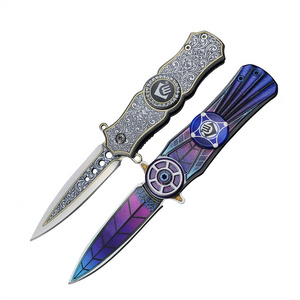 CM78 Rotary Fingertip Gyroscope Folding Knife 3D printed G10 Handle EDC Tactical Pocket Knife