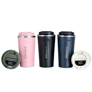 Insulated Coffee Mugs 12 oz 17 oz Travel Stainless Steel Coffee Mug Smart Temperature Controlled Thermos Cup Leak-Proof Thermal