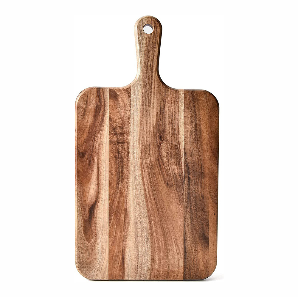 Acacia Wood Cutting Board with Handle Chopping Board for Kitchen, Cheese, and Food Serving Tray, Charcuterie