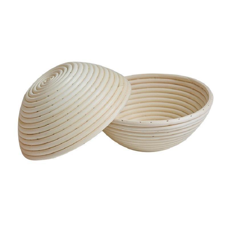 Factory wholesale customized 10inch oval rattan resin wicker bread proofing basket handwoven baking tool gift baskets in bulk