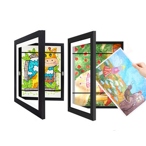 A4 A3 Kids Art Picture Frame Front Opening Art Work Kid Artwork Frames Changeable for Children with Storage