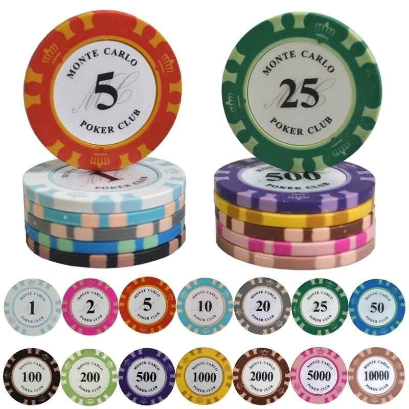 professional texas hold em ceramic 500 gaming poker set chips with a hard durable case