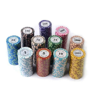 professional texas hold em ceramic 500 gaming poker set chips with a hard durable case