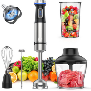 Immersion Blender 5 in 1 Hand Handheld Blender Stainless Steel Blade With Mixing Beaker Chopper Whisk and Milk Frother