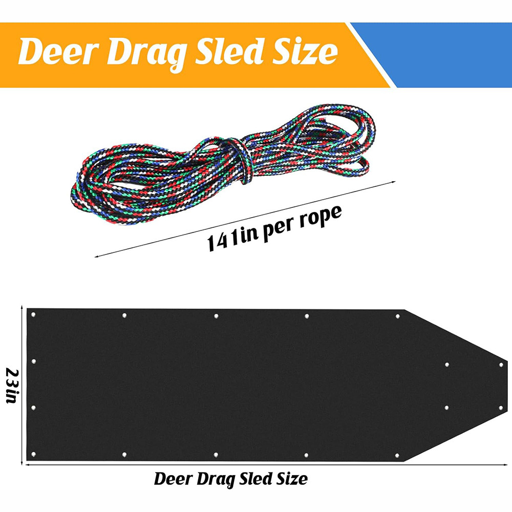 Deer Drag Sleds Multi-Purpose Utility Sled for Hauling Ice Fishing Supplies Fire Wood Duck Hunting Fishing Gear and Accessories