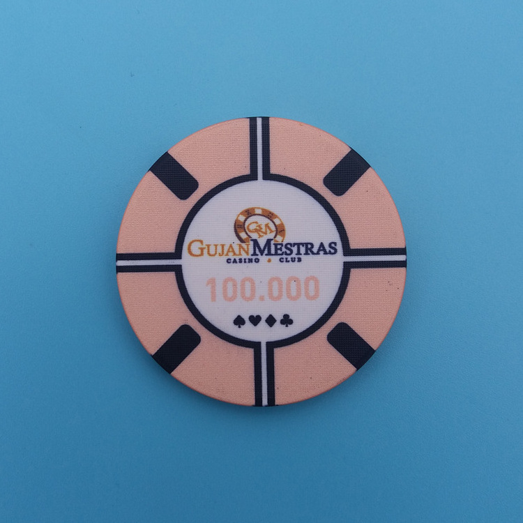 Classic custom 39mm ceramic poker chips glossy edge ept logo can be printed 10g factory supply for casino entertainment game