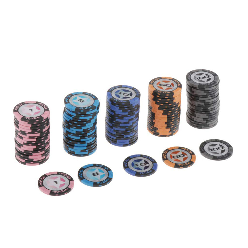 High Quality Premium 14g Casino Poker Chips Custom Logo Clay Poker Chips Sets For Sale