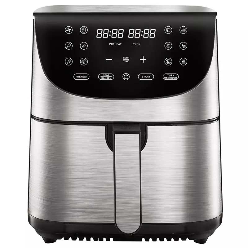 Stainless Steel digital air fryer 6L 8L home use electric deep fryer oil free air fryer