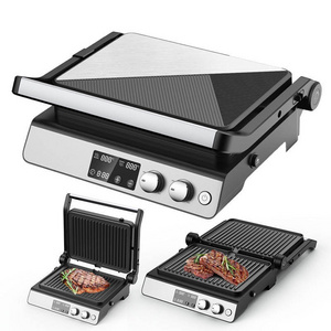 Smart appliances Electric Grill with digital control Contact Grill with detachable non stick plate Panini Steak Grill