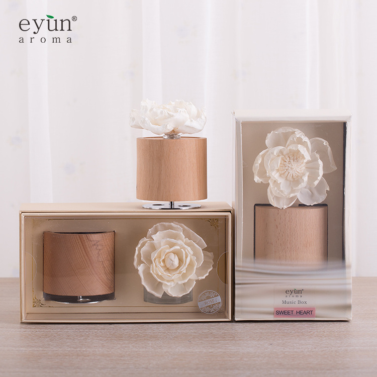 Eyun 25ml wedding favor air freshener glass bottle natural flower music aroma reed diffuser packaging