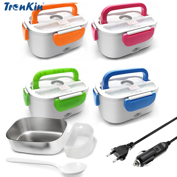 Portable Food Warmer Lonchera Electrica Heating Lunch Box Thermal Lunchbox Electric Lunch Box Stainless Steel Electric Lunchbox