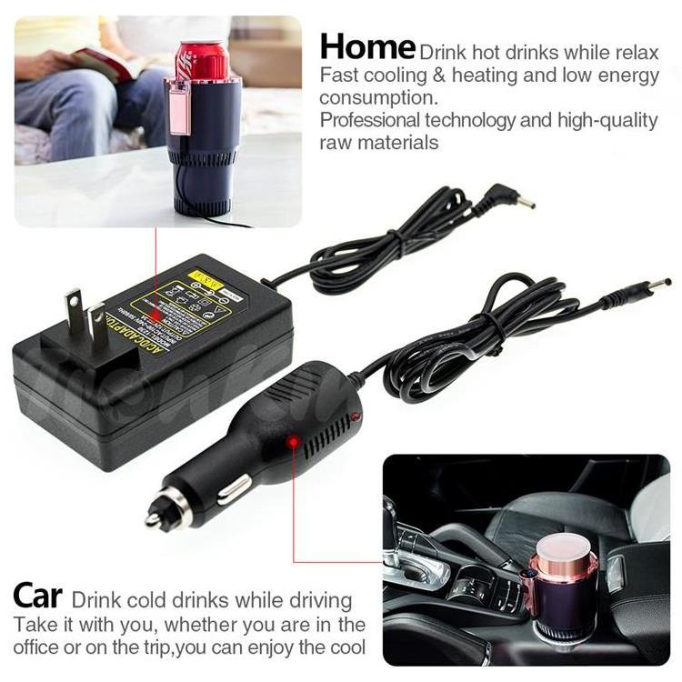 Travel Hot Cold Car Mug Heating Freeze Cooling Coffee Cup Smart Coffee Mug Warmer Cooler Cup Electric Car Cup Holder Mug For Car