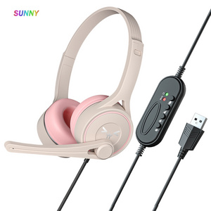 SY-G30 Usb Plug Diy Stickers Fun Learning Office Wired Headphones Earphone Usb Headset