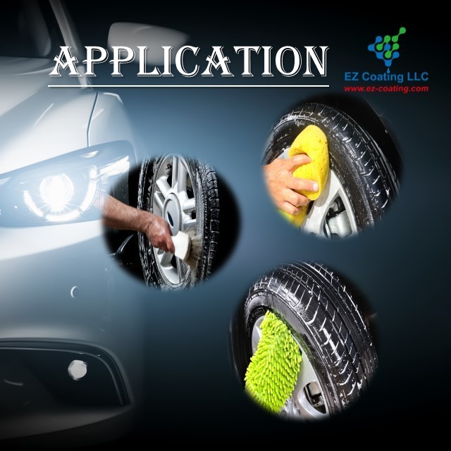 Temporary nano ceramic paint for vehicle tire surface use only