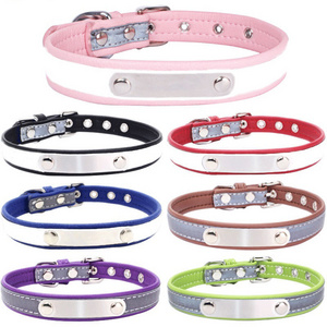 Laser Engraved Dog Collar Soft Dog Collar Custom Logo Reflective Pet Collars