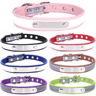 Laser Engraved Dog Collar Soft Dog Collar Custom Logo Reflective Pet Collars