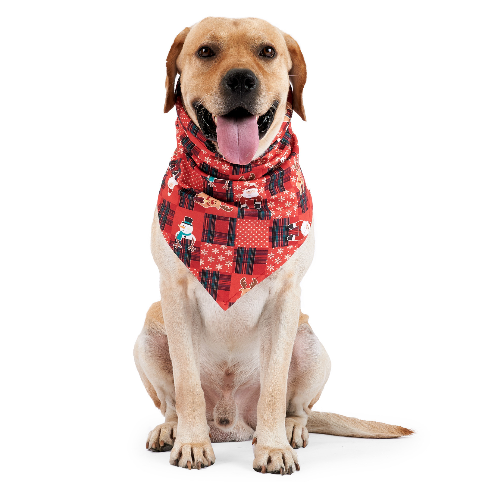 2024 OEM Design Hot Selling Pet Dog Christmas Snood For Dog Neck Slobber Triangle Scarf Bibs Kerchief Pet Bandana