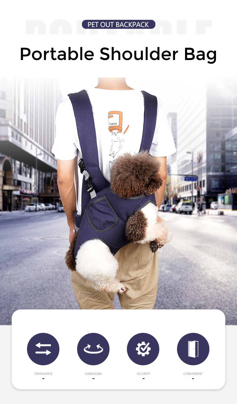 Wholesale Portable Dog Bag Shoulder Hands Free Durable Pet Outgoing Carrier Travel Pet Bag Backpack