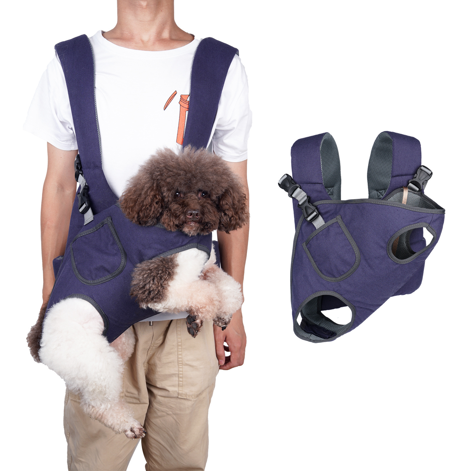 Wholesale Portable Dog Bag Shoulder Hands Free Durable Pet Outgoing Carrier Travel Pet Bag Backpack