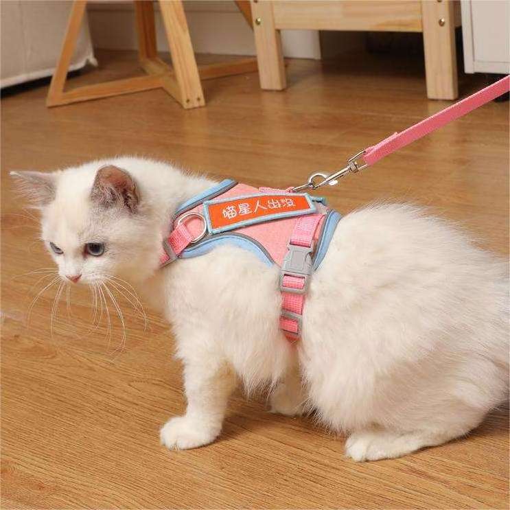 Cat Harness and Leash for Walking Escape Proof, Small Animal Harness Vest with Leash Set, Reflective Adventure Kitten Puppy Vest