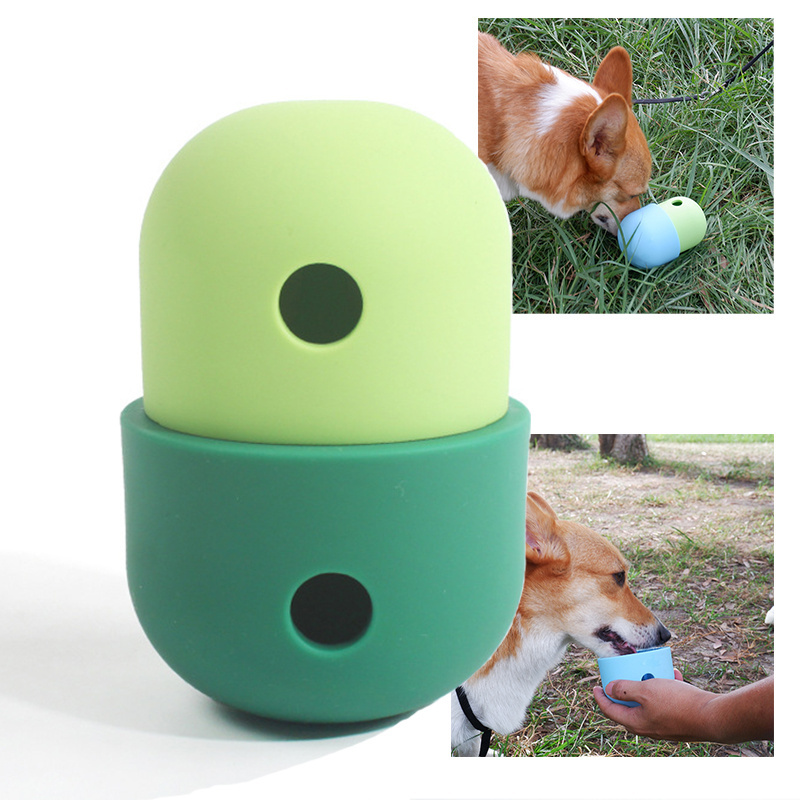 New Arrivals Pet Food Leaky Chew Toys Popular Outdoor Interactive Dog Toys Silicone Pet Dog Slow Feeder Toy for Cats Dogs