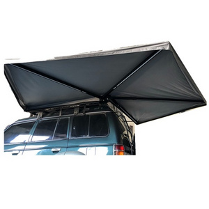 Foxwing awning 4 arms free standing 270 degree fan side bat wing awning