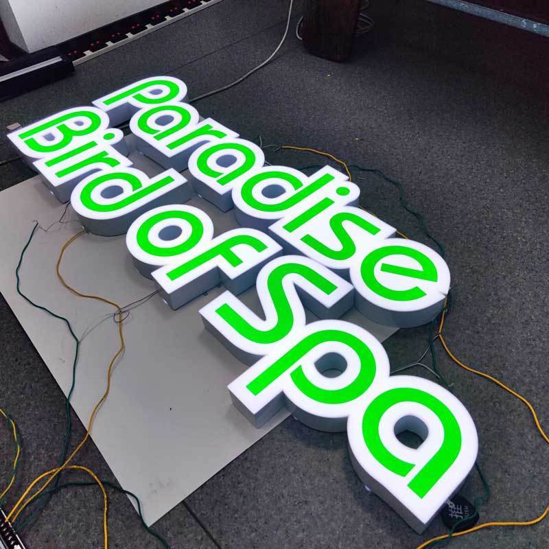 EZD Custom sign Business Reception Led Signs 3d Signage Backlit customizable store front sign Metal Logo channel Letter