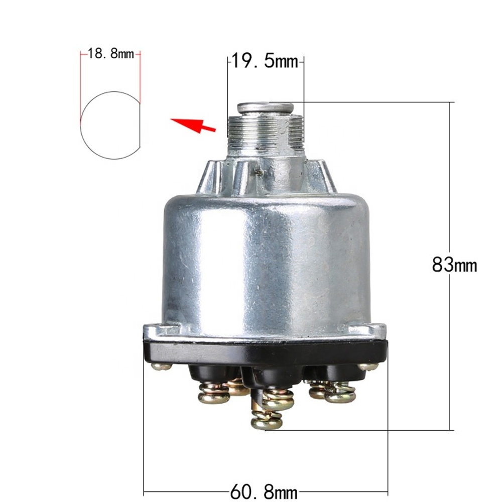 EZE Car Truck Start Ignition Switch with 2 Keys Preheat Start Switch with 6 Wiring Points for Car Tractor Trailer