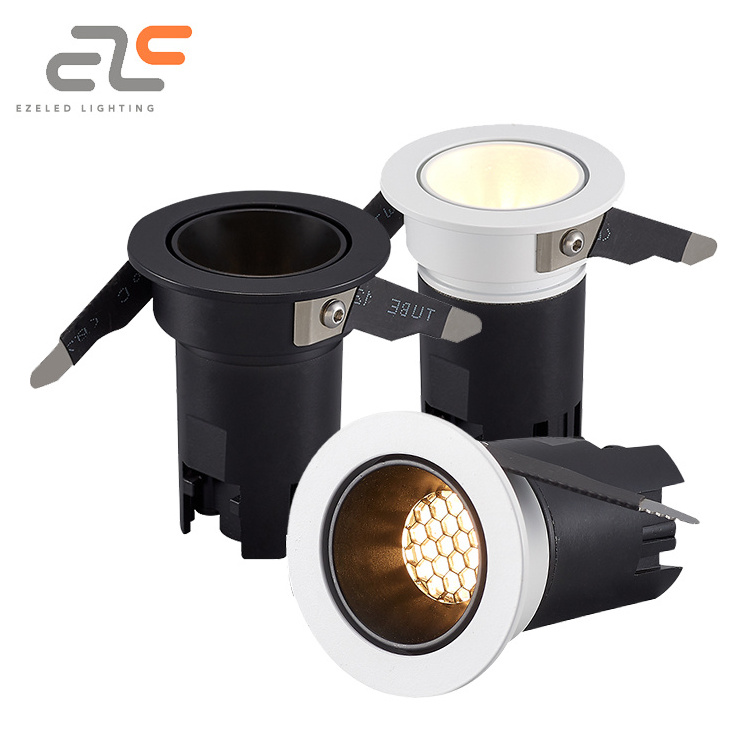 EZELED New Arrival China Wholesale Recessed Smart Spotlight Mounting Downlight Cob Black Aluminum Small Led Ceiling Spot Light