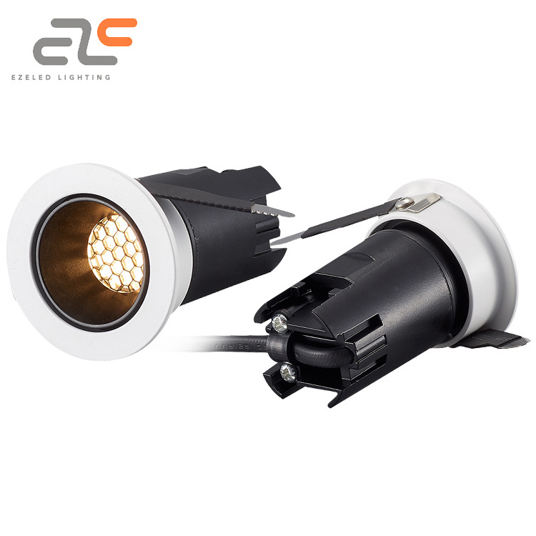 EZELED New Arrival China Wholesale Recessed Smart Spotlight Mounting Downlight Cob Black Aluminum Small Led Ceiling Spot Light