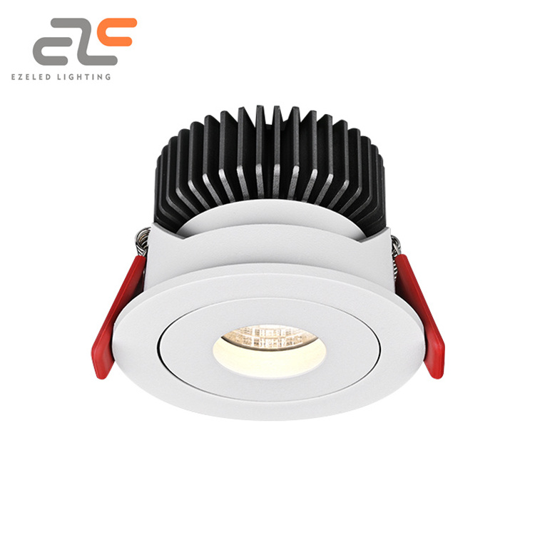 EZELED Luminarias CE RoHS COB Aluminum Smart Spotlight Anti-Glare Office Apartment Downlight 10Watt Spot LED Light