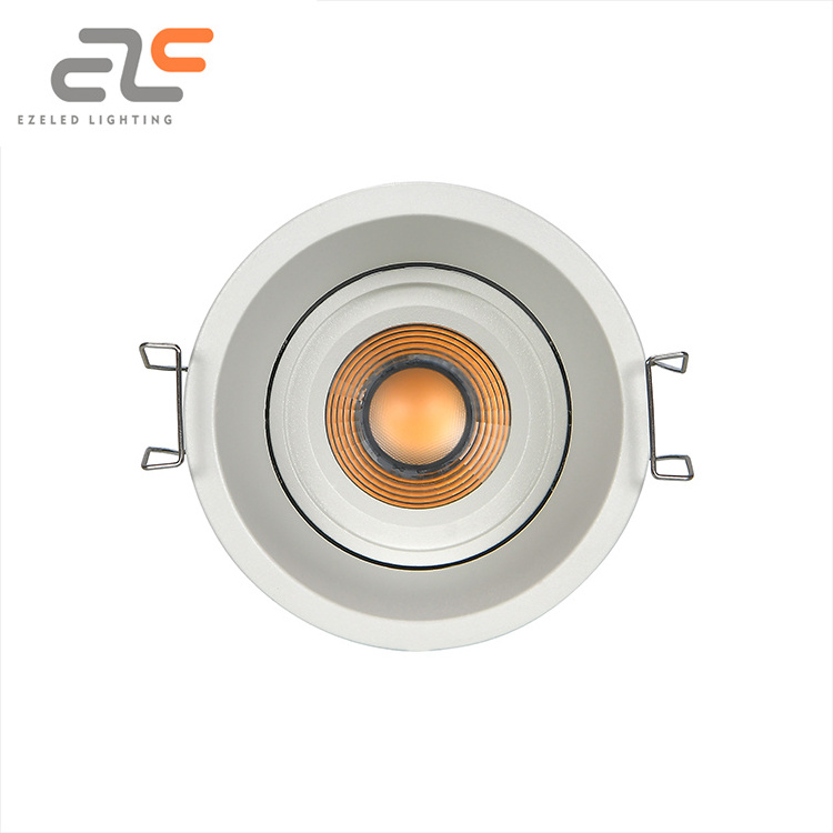 EZELED Best Sale Anti-Glare Brightest Aluminum Adjustable Dimmable Smart Spotlight Round Square Downlight 12Watt LED Spotlight