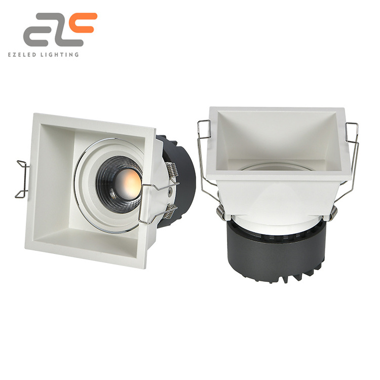 EZELED Best Sale Anti-Glare Brightest Aluminum Adjustable Dimmable Smart Spotlight Round Square Downlight 12Watt LED Spotlight