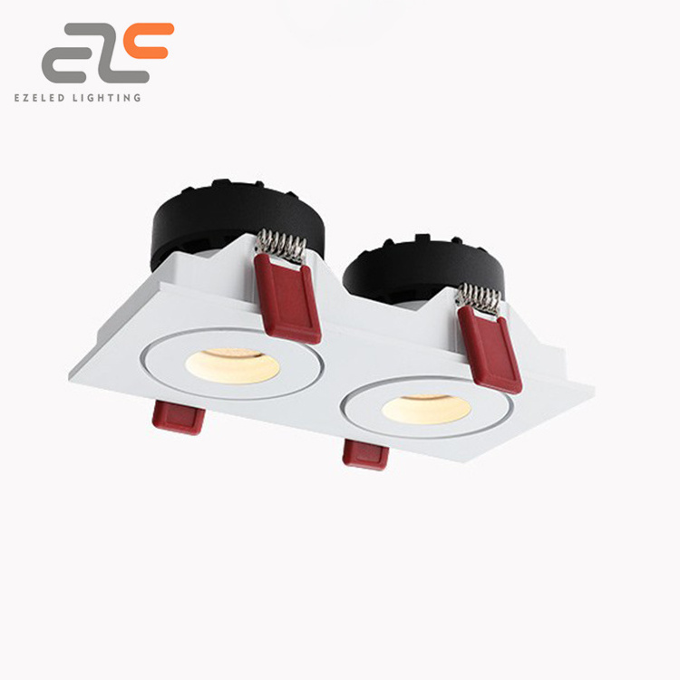 EZELED Brightest Recessed IP20 Angle Adjustable Interior House Down Lamp 2*10Watt Light LED Spot