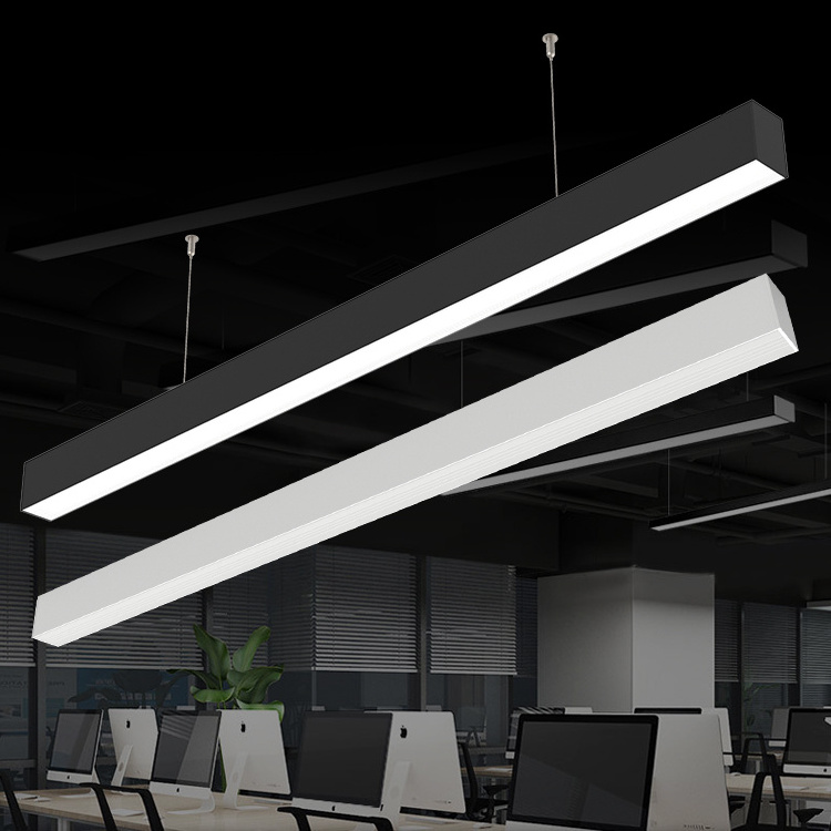 Modern Indoor Linkable Linear Lighting Decorative Batten Lamp 50w Hanging Suspended Mounting Aluminum Led Facade Linear Lights