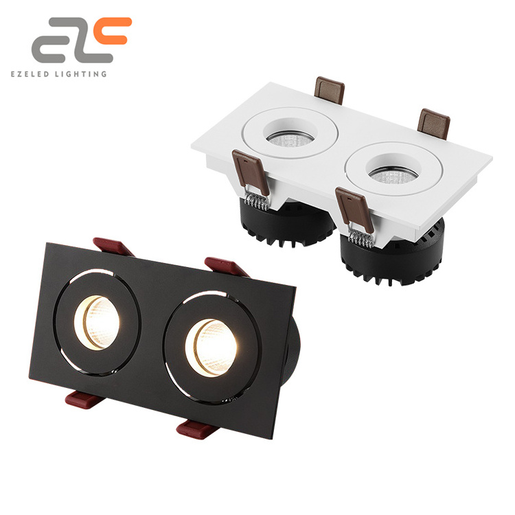 EZELED Wholesale Angle Adjustable COB Embedded House Office Spotlight 2*10W Light Spot LED