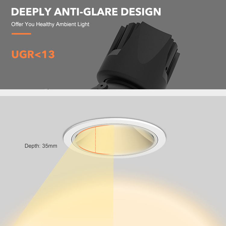 EZELED Best Selling Dimmer Control Smart Spotlight IP20 Aluminum Downlight 7 12 Watt Recessed LED Spot Lamp