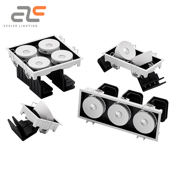 EZELED Brightest Dimmable Aluminum COB No Strobe Down Lighting 12 2X12 3X12 4X12 Watt Spotlight LED