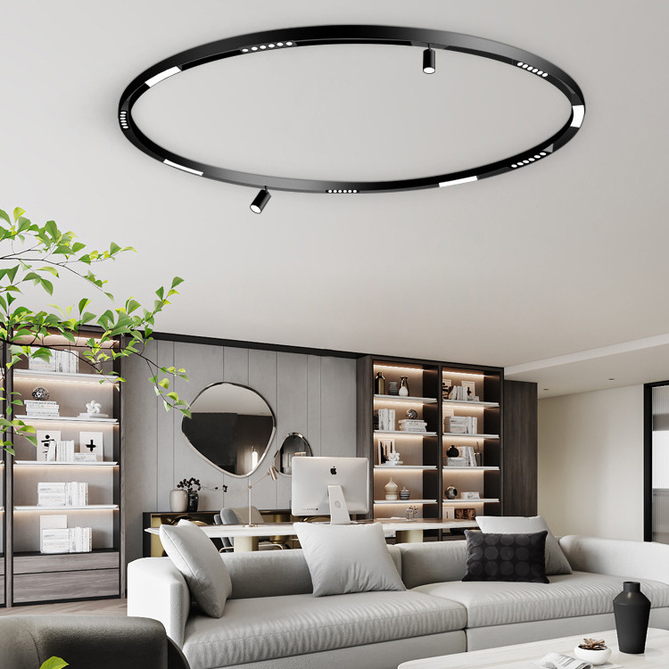 EZELED Round Magnetic Track Trail Lamp System Rail Home Hotel Office 6W 7W 12W LED Track Light