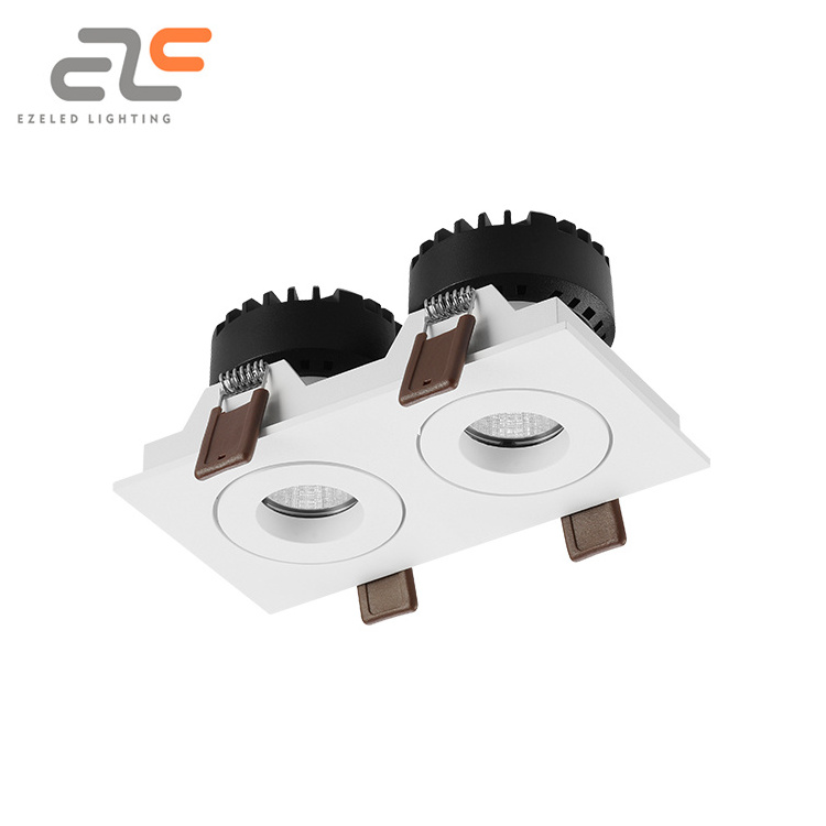 EZELED Wholesale Angle Adjustable COB Embedded House Office Spotlight 2*10W Light Spot LED