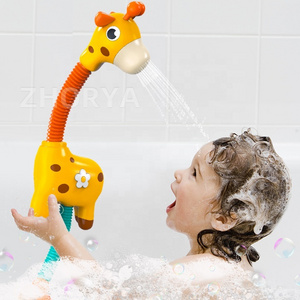 Zhorya Giraffe Baby Bath Toys Electric Shower Spray Water Sprinkler Kids Bathtub Toy