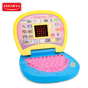 Zhorya learning educational toys chinese and english language laptop computer kids intelligent learning machine with LED